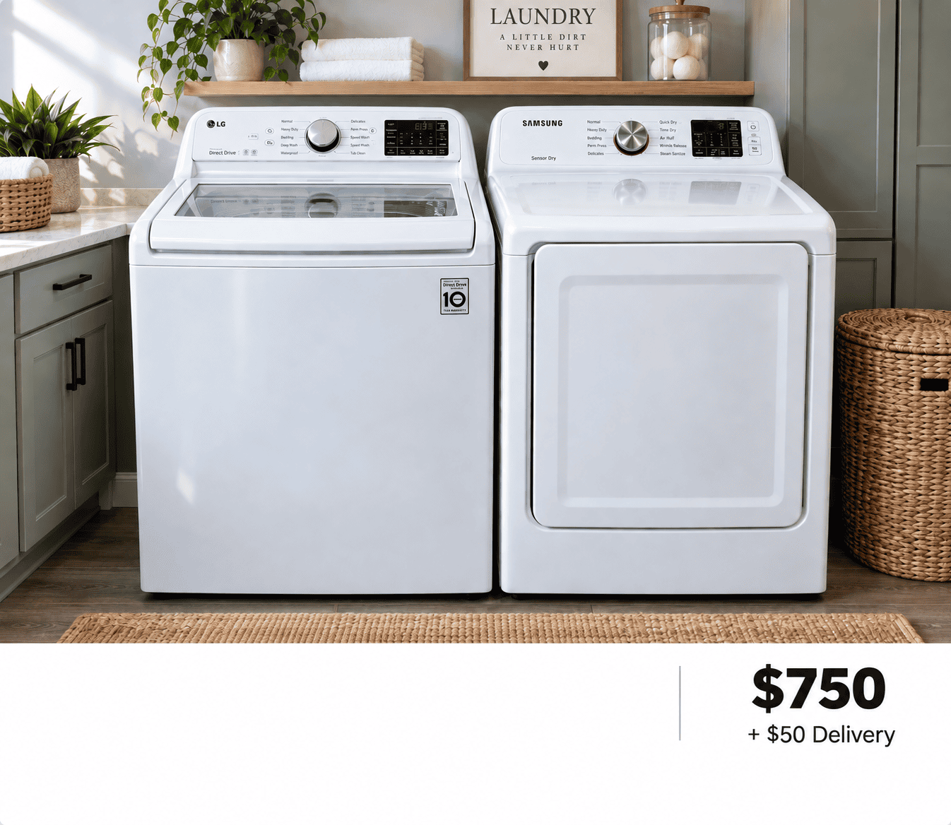 Pre-owned washer and electric dryer set for sale in Mesquite TX